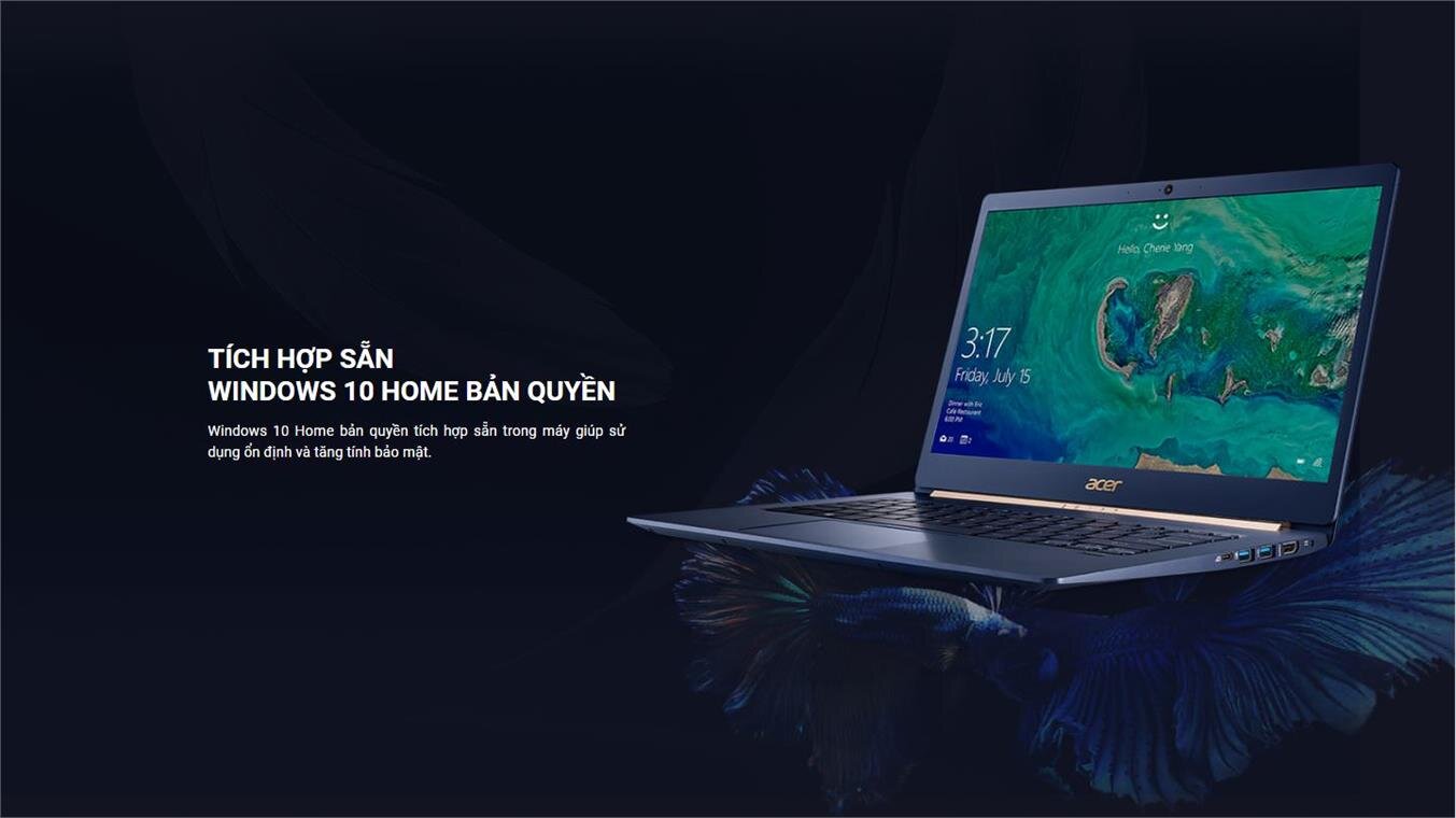 Laptop Acer Swift 5 SF514-52T-50G2(NX.GTMSV.001) Core i5 Kabylake R, Win 10