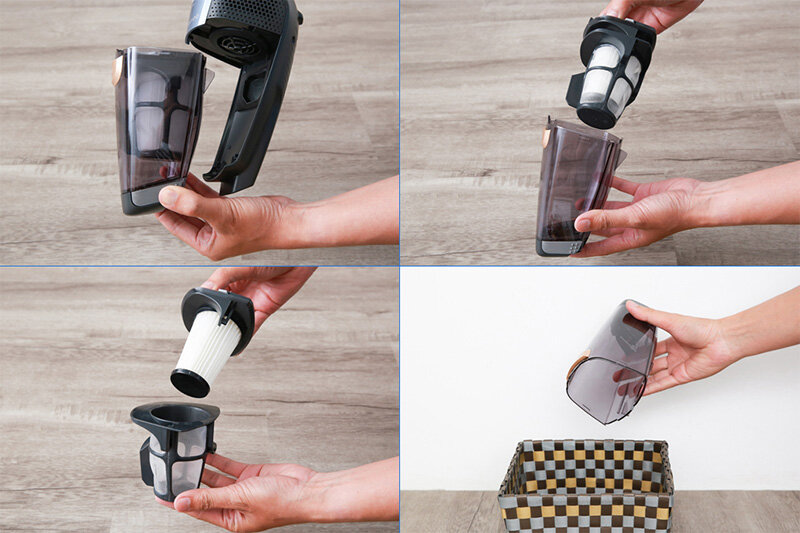 Hộp chứa bụi nhỏ gọn