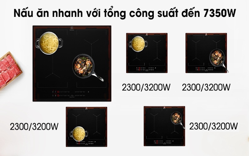 Một số tính năng nổi bật của bếp từ Electrolux EIV644 (Ảnh: Electrolux).