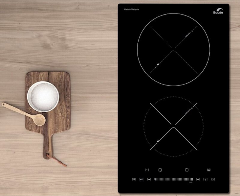 bếp từ đôi Bauer BE 32DI là lựa chọn lý tưởng cho những không gian bếp hạn chế.