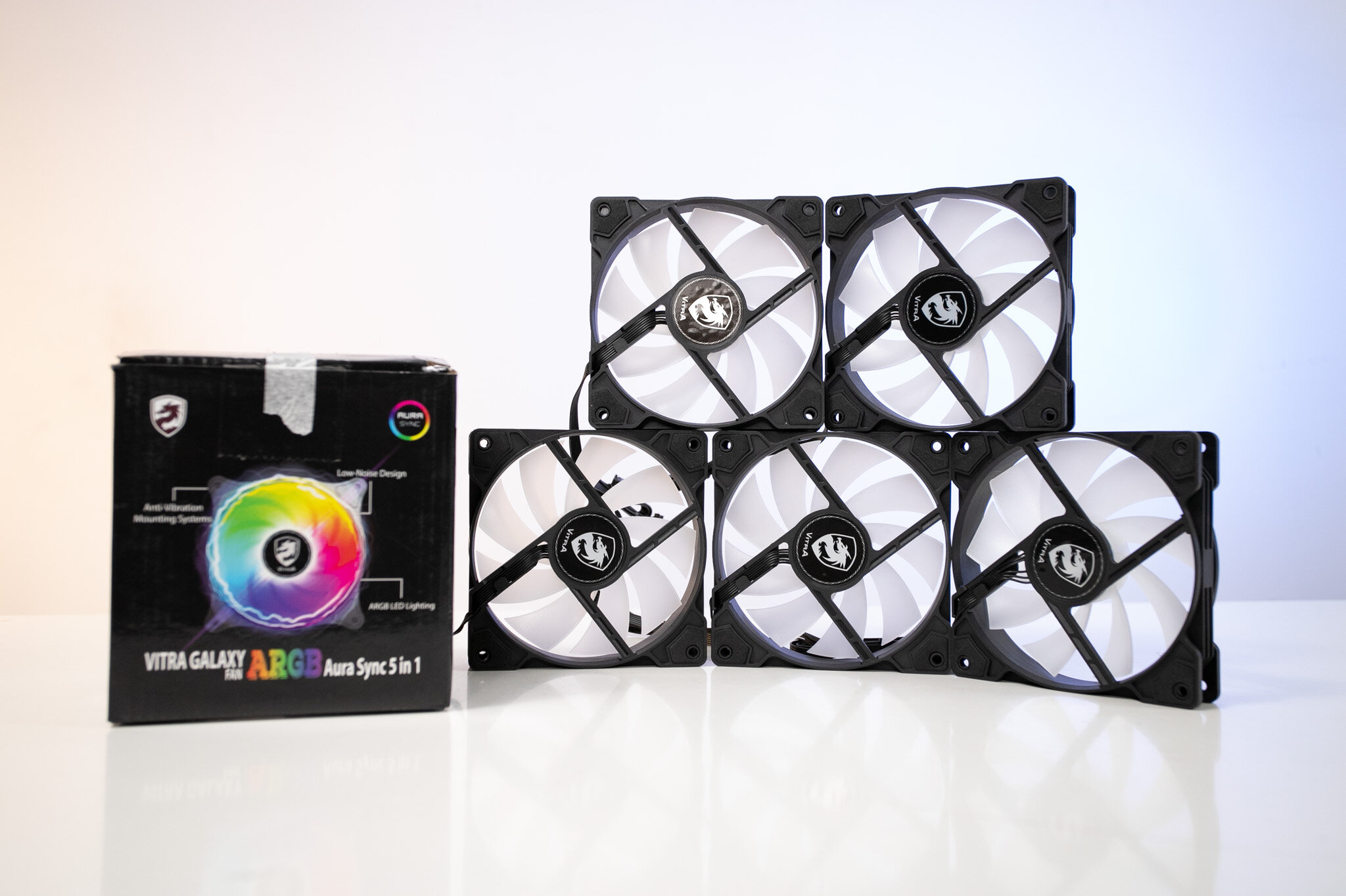 Fan Case Vitra Galaxy 5 in 1 A-RGB Aura Sync ( 5 Fan Pack / Kèm điều khiển)