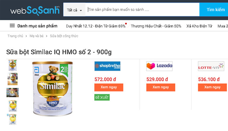Giá sữa Similac số 2 bao nhiêu tiền?