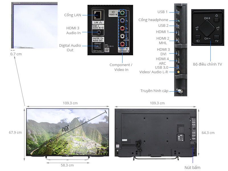 Android Tivi Sony 49 inch KD-49X8300C Android Tivi Sony 49 inch KD-49X8300C