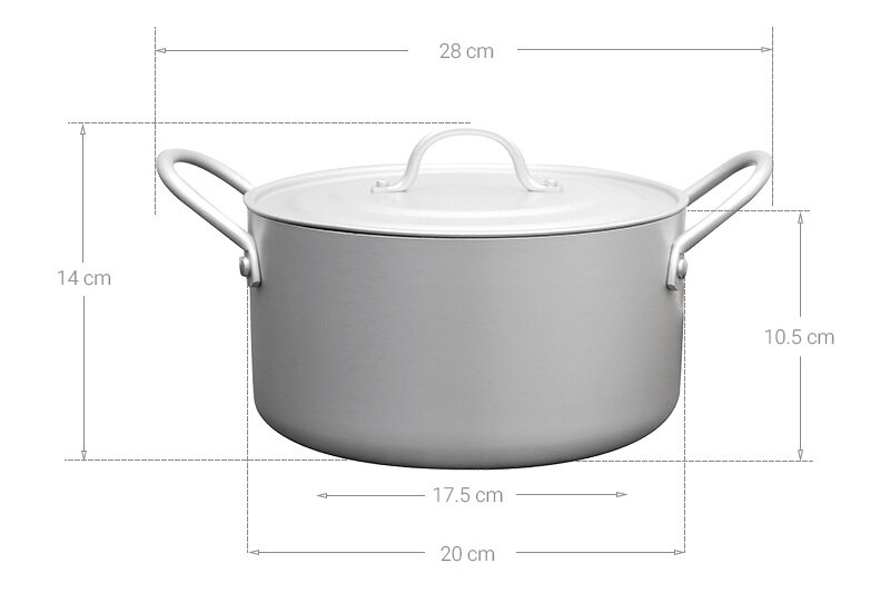 Nồi nhôm oxy hóa mềm 20 cm Supor HT08008-2 Nồi nhôm oxy hóa mềm 20 cm Supor HT08008-2