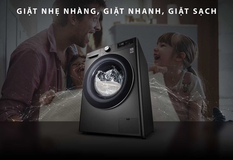 Máy giặt lồng ngang LG Inverter 12Kg FV1412S3B 3 Máy Giặt LG Inverter 12Kg FV1412S3B thiết kế