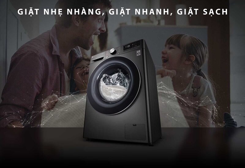 Máy Giặt LG Inverter 12Kg FV1412S3B thiết kế
