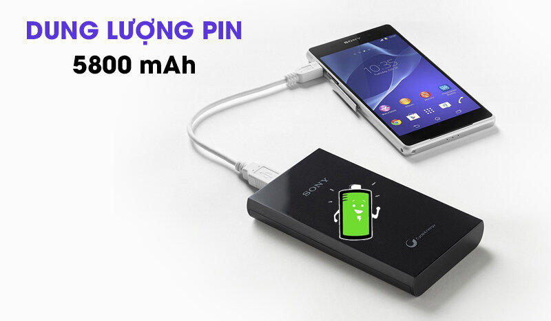 Pin sạc dự phòng Polymer 5.800 mAh Sony CP-E6-BC