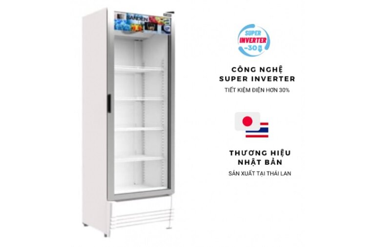 Thiết kế tủ mát Sanden SPE-0605 đơn giản, sang trọng