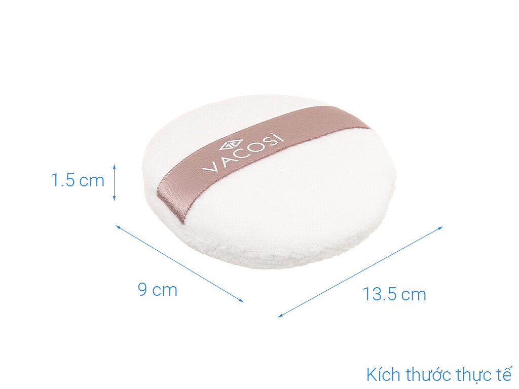 Kích thước Bông Phấn Khô Tròn Nhỏ Vacosi BP19 Kích thước Bông Phấn Cotton Khô Tròn Nhỏ Vacosi BP19