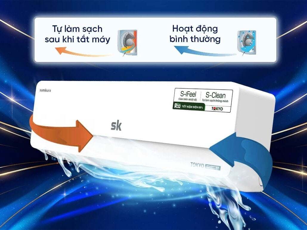 Sumikura APS/APO-H180/TOKYO tự làm sạch dàn lạnh Sumikura APS/APO-H180/TOKYO
