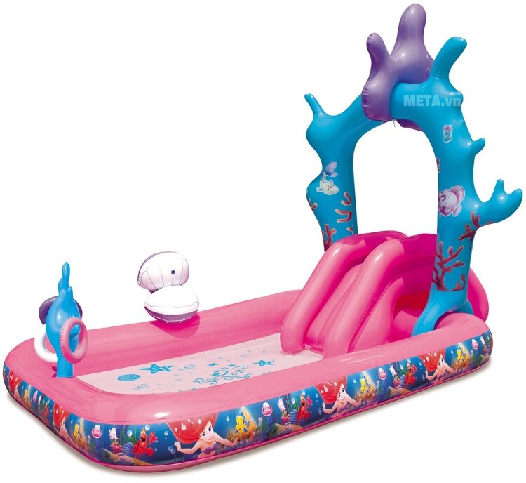 Bể phao liên hoàn cầu trượt hình công chúa Bestway 91051