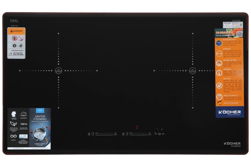 Bếp từ âm 2 vùng nấu Kocher DI-806GE02