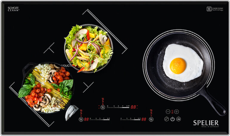 Bếp từ hồng ngoại âm 3 vùng nấu Spelier SPE IC 938 FE