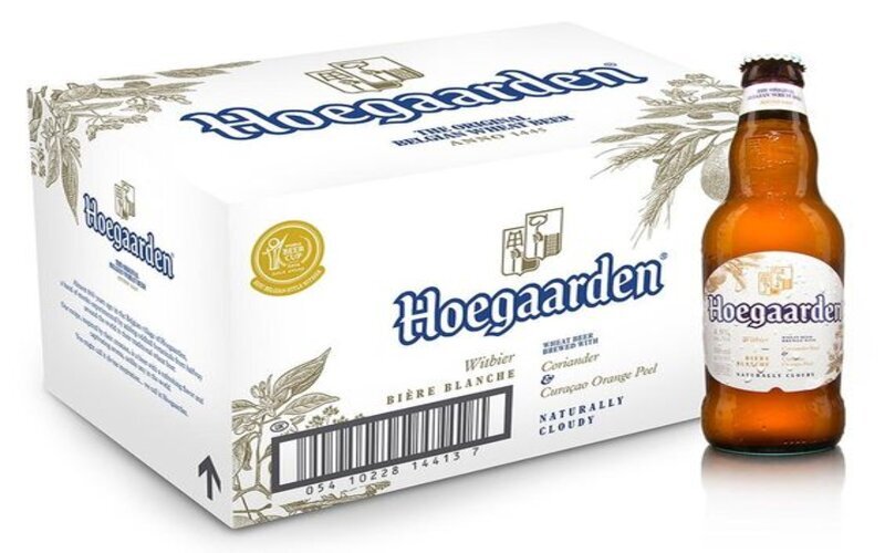 Bia Hoegaarden Trắng 4,9% - Thùng 24 chai x 330ml