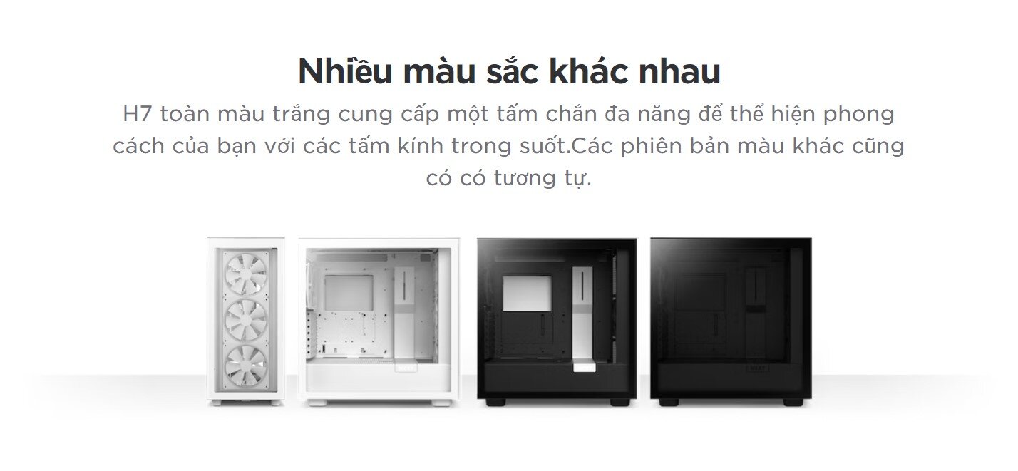 Vỏ máy tính NZXT H7 Base Black  (Mid Tower/Màu Đen)