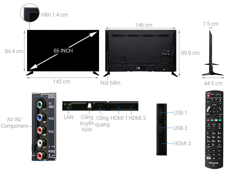 Smart Tivi Panasonic 4K 65 inch TH-65EX600V Smart Tivi Panasonic 4K 65 inch TH-65EX600V