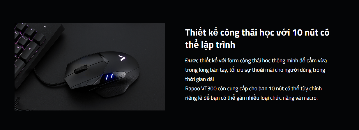 Chuột Gaming có dây Rapoo VT300 2