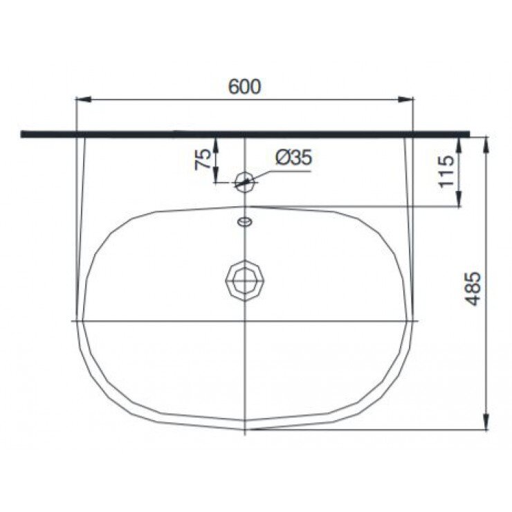 Bản vẽ lavabo chậu rửa mặt treo tường TOTO LW196K/LW196HFK