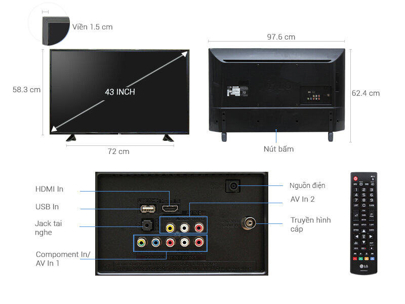 Tivi LG 43 inch 43LH511T