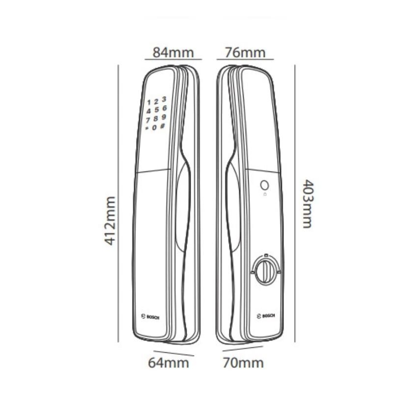 Khoá điện tử Bosch EL800A EU Gray
