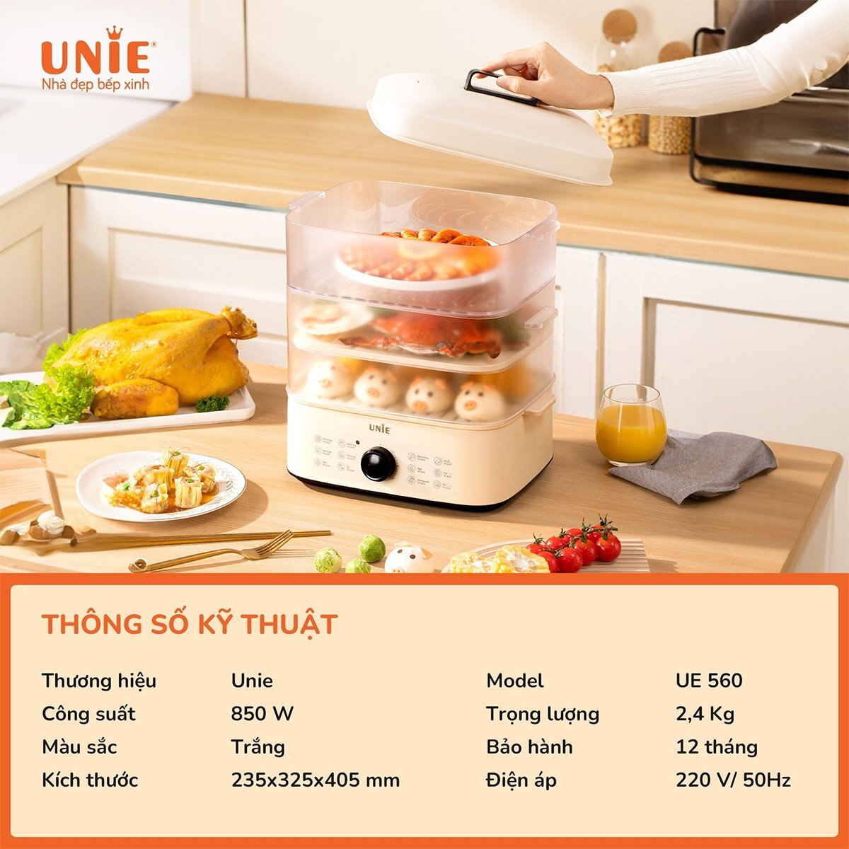 Nồi hấp Unie UE560