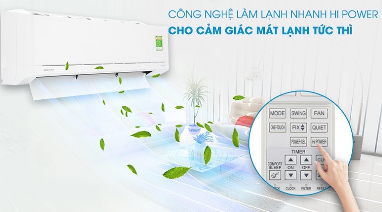 Điều hòa Toshiba RAS-H10C4KCVG-V 9000 BTU 1 chiều Inverter gas R-32 3 Điều hòa Toshiba RAS-H10C4KCVG-V 9000 BTU 1 chiều Inverter gas R-32