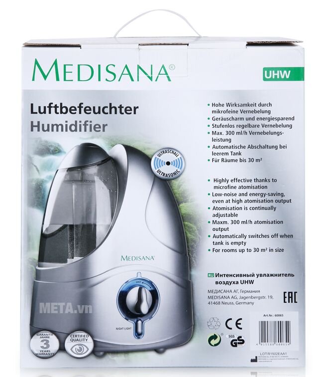 Máy tạo độ ẩm trong phòng Medisana UHW