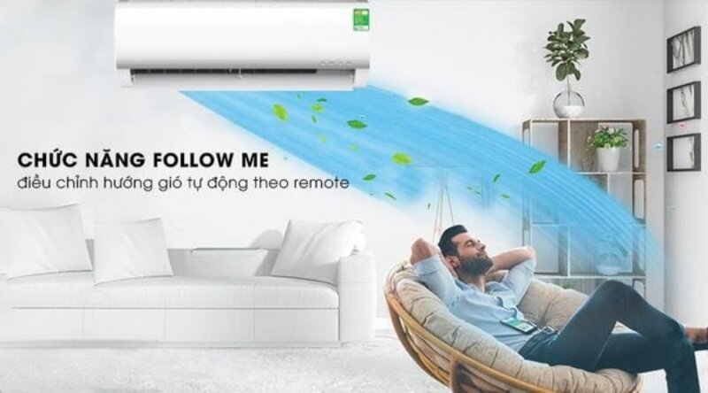 Điều hòa Midea 12000 BTU 1 chiều MSAFB-13CRN8 tính năng follow me