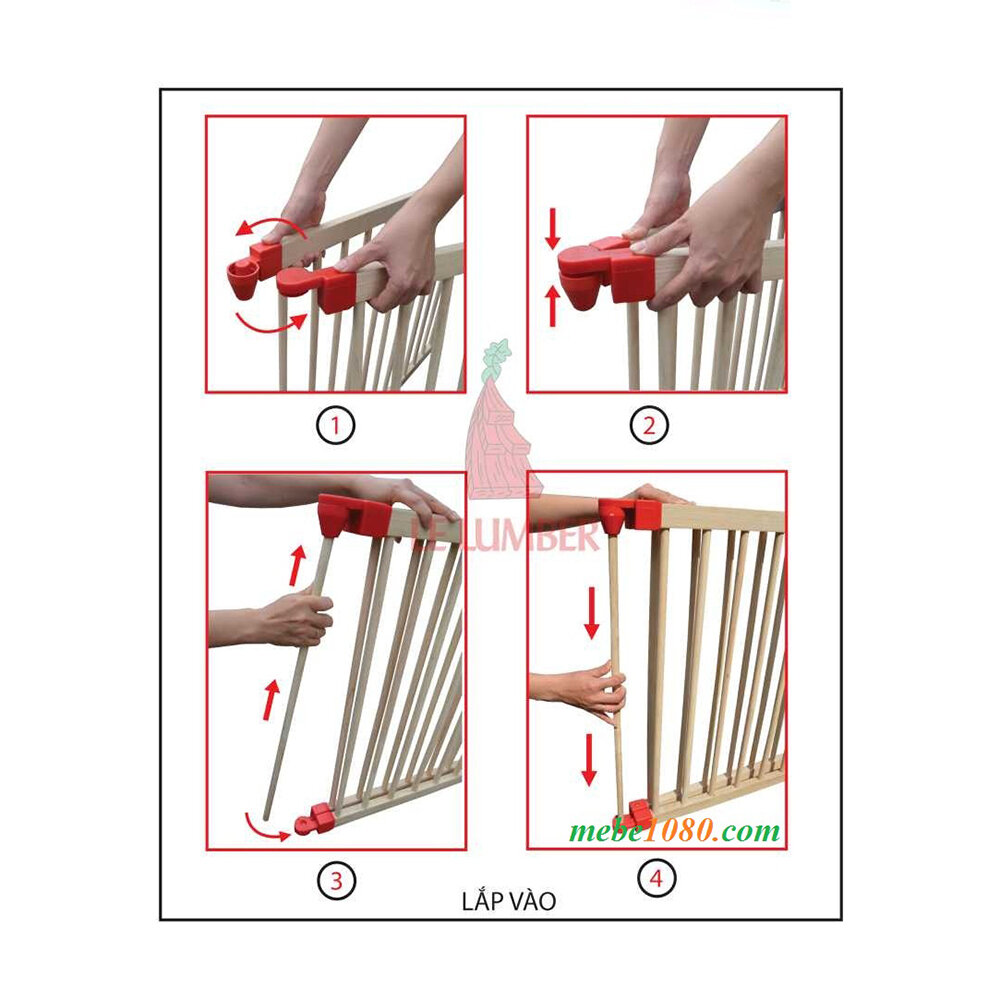  Cũi 3D 4 cánh Playpen thông minh
