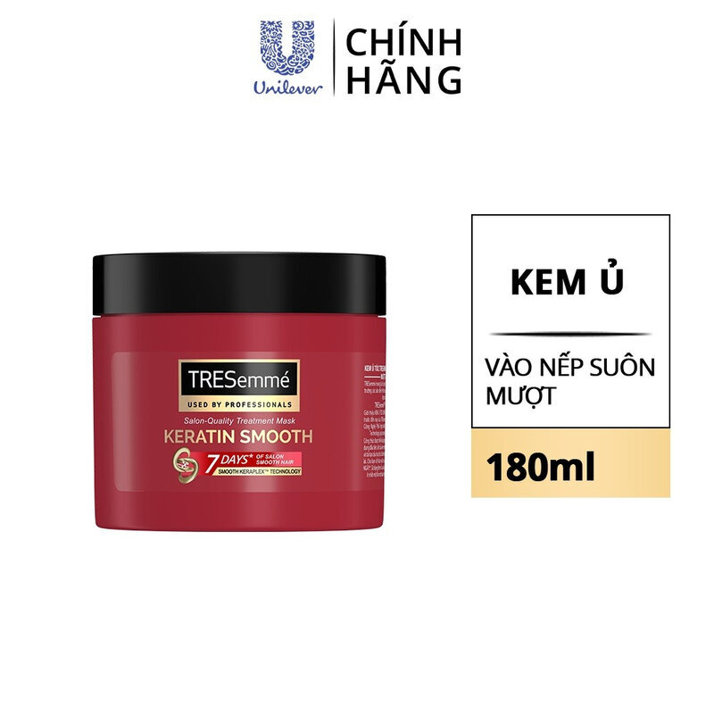 Kem ủ TRESemmé Keratin Smooth Tinh Dầu Argan Kem ủ TRESemmé Keratin Smooth Tinh Dầu Argan Vào nếp suôn mượt 180ML