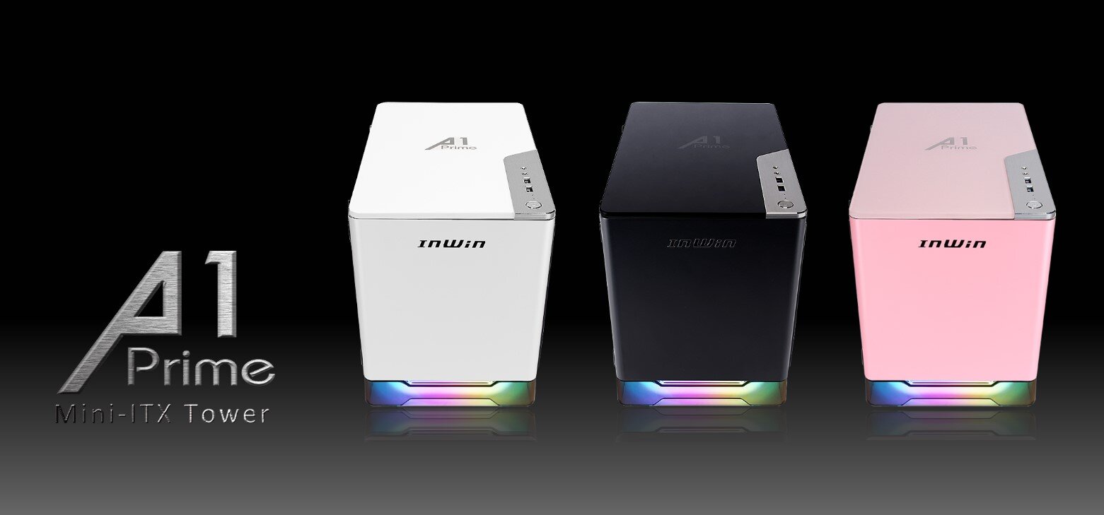 Vỏ Case Inwin A1 Prime Black ( Mini Tower / Màu Đen/ Gắn sẵn bộ nguồn INWIN 750W 80plus GOLD và 2 Fan)
