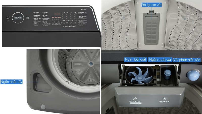 Máy giặt Samsung Inverter 10.5 kg WA10CG5745BDSV 3 Máy giặt Samsung Inverter 10.5 kg WA10CG5745BDSV bảng điều khiển