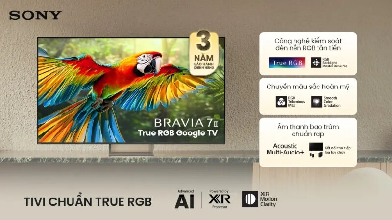 Google tivi Sony True RGB 4K 65 inch K-65XR70M2