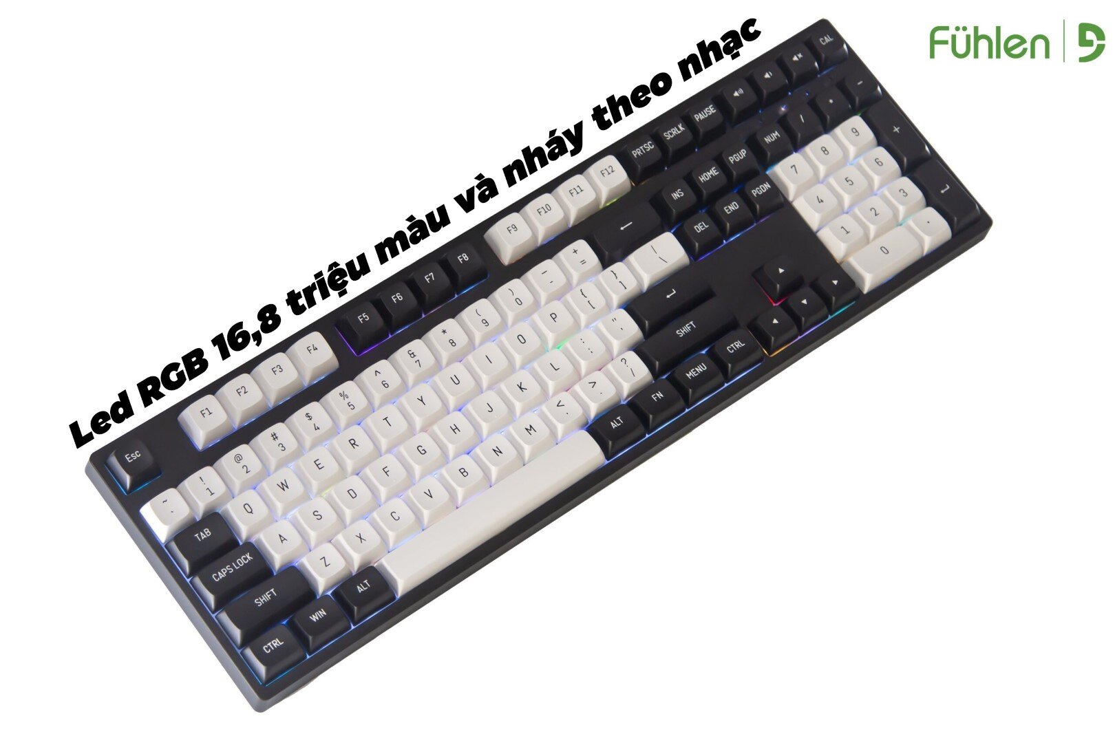 Bàn phím cơ ko dây Fuhlen H108S Panda