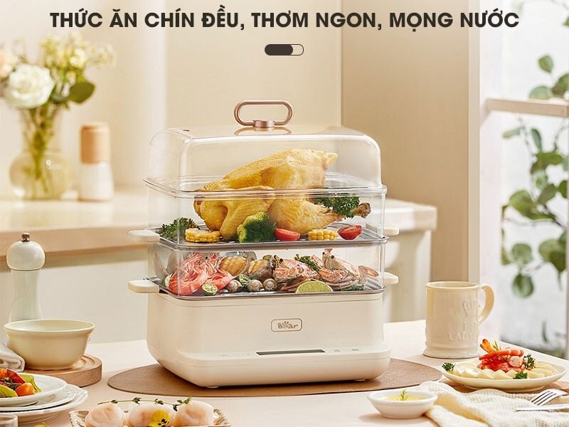 Bear SB-NH12L hấp thực phẩm chín đều Bear SB-NH12L