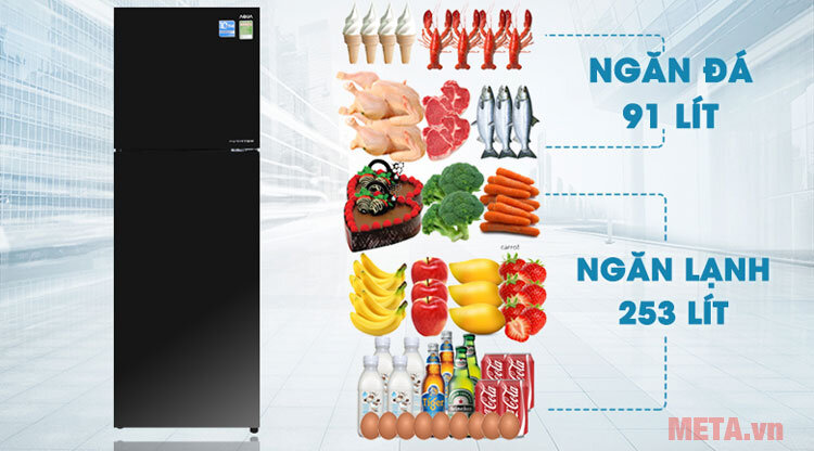 Tủ Lạnh Inverter Aqua AQR-IG386DN 373 lít
