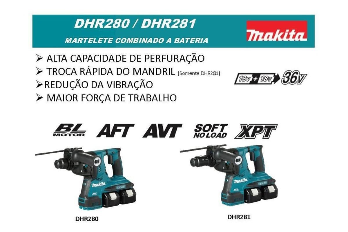 Máy khoan bê tông pin 18V Makita DHR280PT2J