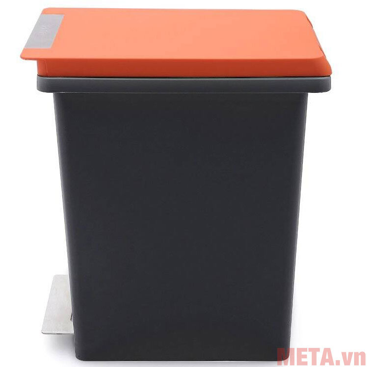 Thùng rác nhựa đạp dòng Compact Fitis PPS1-905 - 10L (Đen cam)
