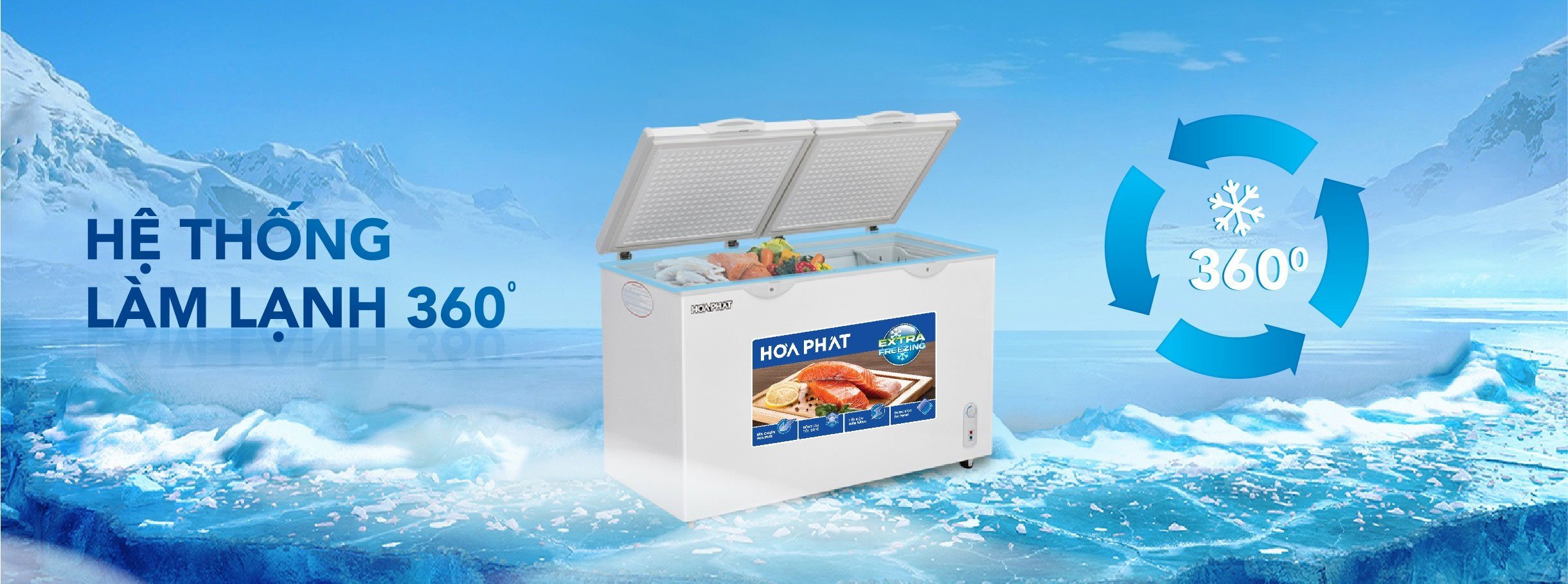 Tủ đông Hòa Phát HPF BN6245 Tủ đông Hòa Phát HPF BN6245
