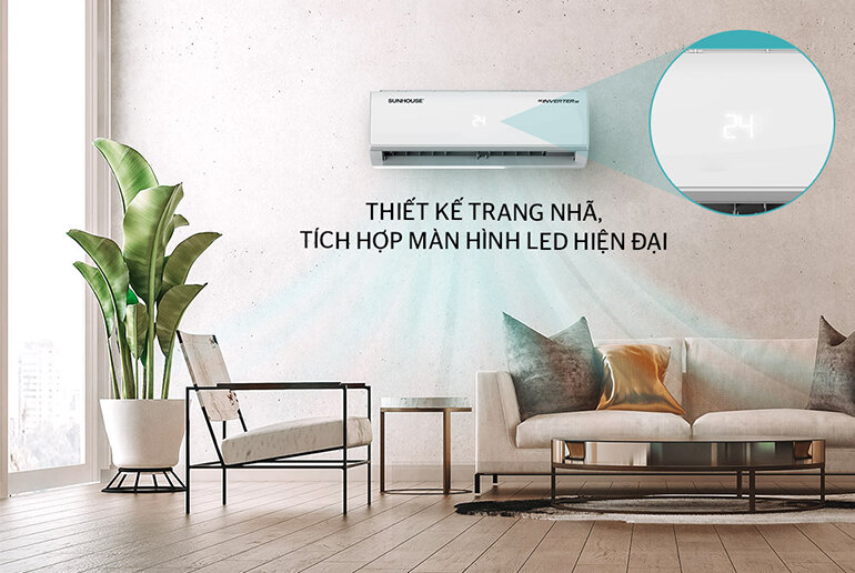 Điều hòa - Máy lạnh Sunhouse SHR-AW12IC610 - Inverter, 1 chiều, 12000 BTU