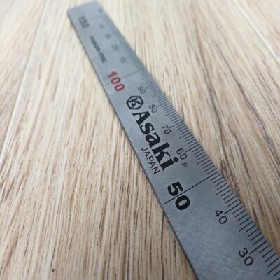 Thước Eke cơ khí inox 15x30cm Asaki AK-2582