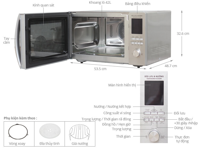 Lò vi sóng Sharp R-C942VN - ST 42 lít Lò vi sóng Sharp R-C942VN - ST 42 lít