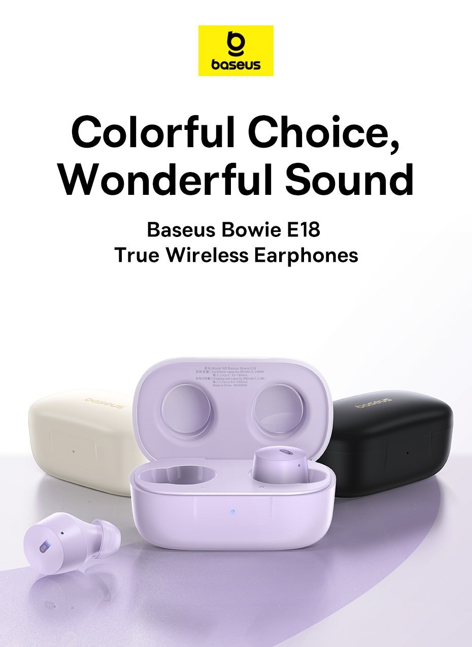 Tai nghe Bluetooth True Wireless Baseus Bowie E18 1