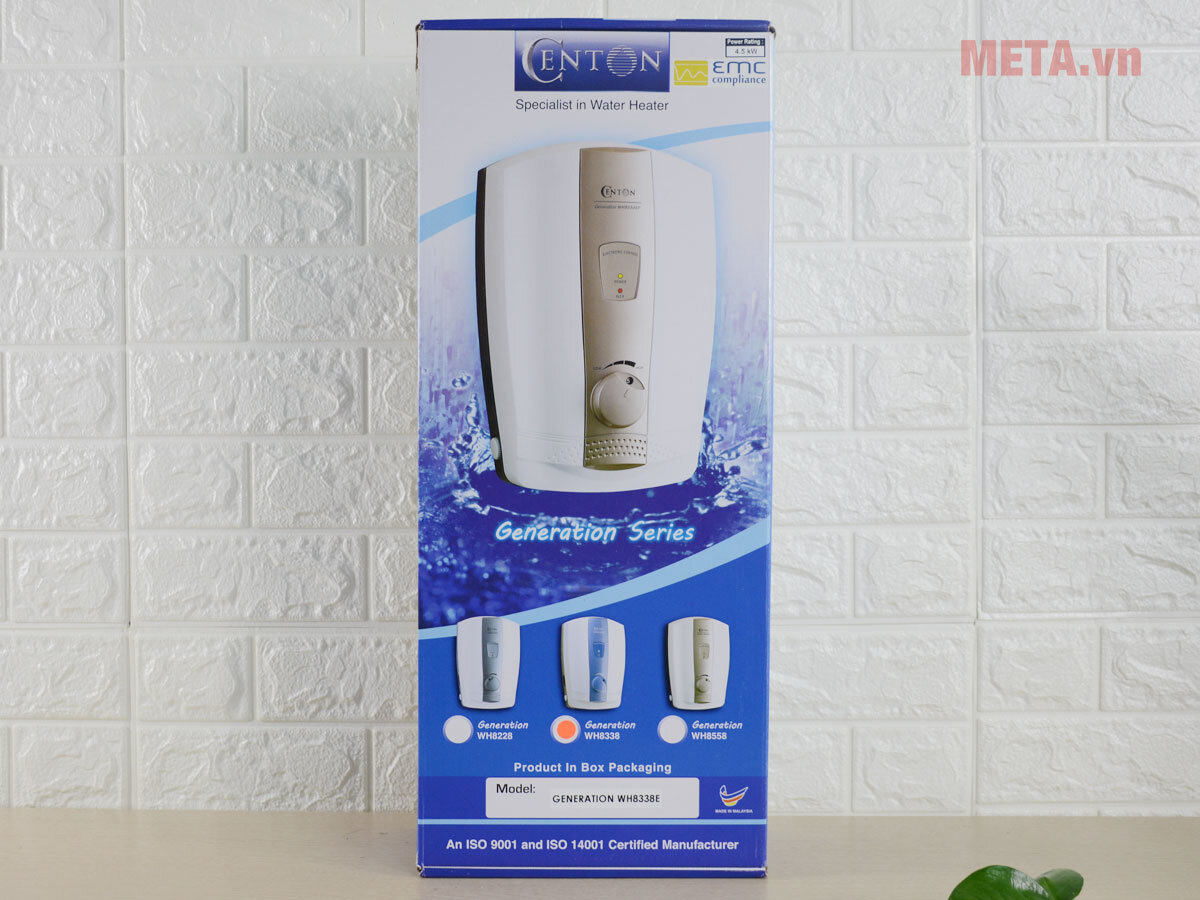 Máy nước nóng trực tiếp Centon WH8338E