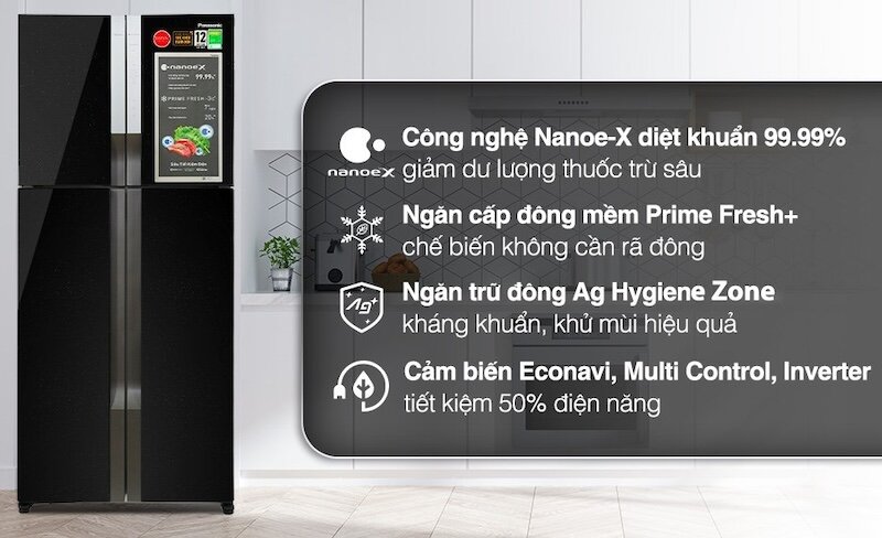Tủ lạnh Panasonic Inverter 550 lít NR-DZ601YGKV với các công nghệ hiện đại