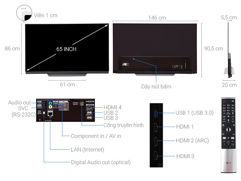 Smart tivi OLED LG 65 inch 65E7T Smart tivi OLED LG 65 inch 65E7T