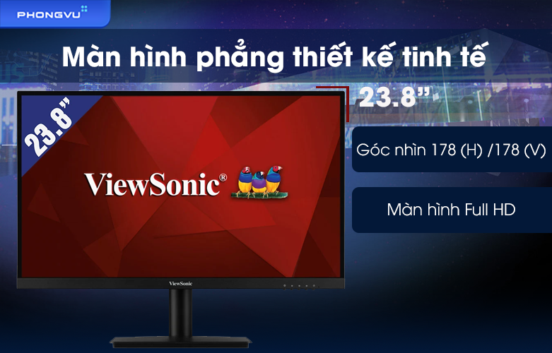 Màn hình Full HD của LCD Viewsonic 23.8 inch cũng là một điểm nổi bật của sản phẩm này