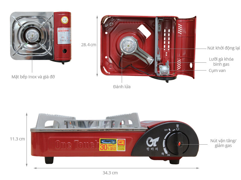 Bếp gas Happycook OT-100 Bếp gas Happycook OT-100
