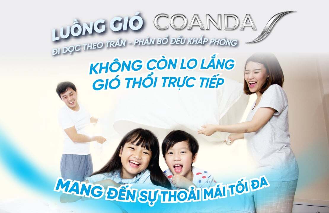 Điều hòa Daikin FTKB35YVMV ứng dụng công nghệ Coanda thổi luồng gió dễ chịu Điều hòa Daikin FTKB35YVMV ứng dụng công nghệ Coanda thổi luồng gió dễ chịu