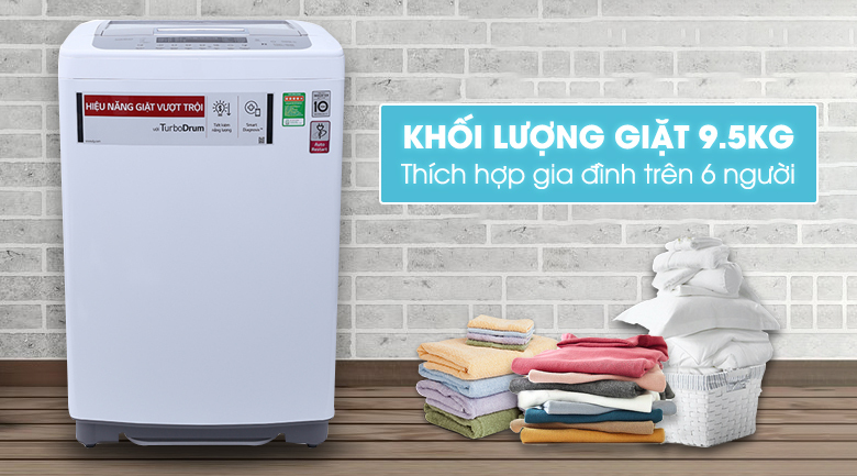 Máy giặt LG Inverter 9.5 kg T2395VSPW Máy giặt LG Inverter 9.5 kg T2395VSPW